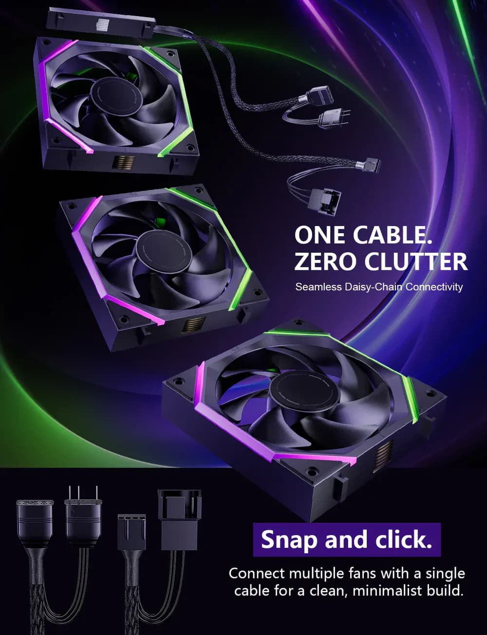 NYOTA PRO one cable zero clutter snap and click