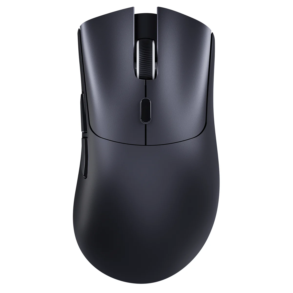 Attack Shark R1 ergonomic wireless gaming mouse in black, top view