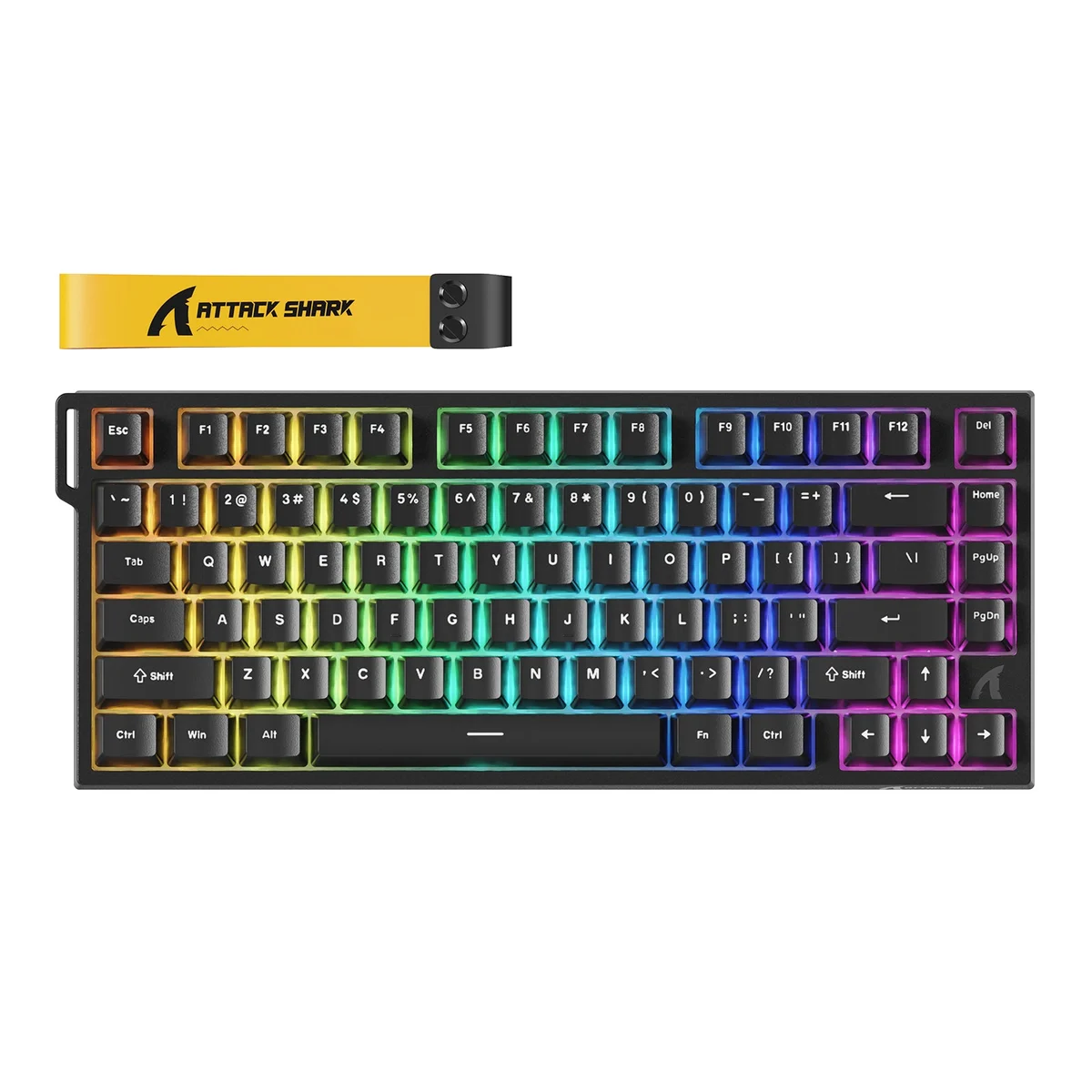 Attack Shark R82HE 75% magnetic gaming keyboard in Black with RGB backlight