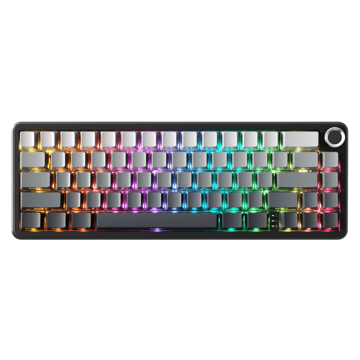Attack Shark X66 65% wireless mechanical keyboard in Moonlight gradient with volume knob and RGB