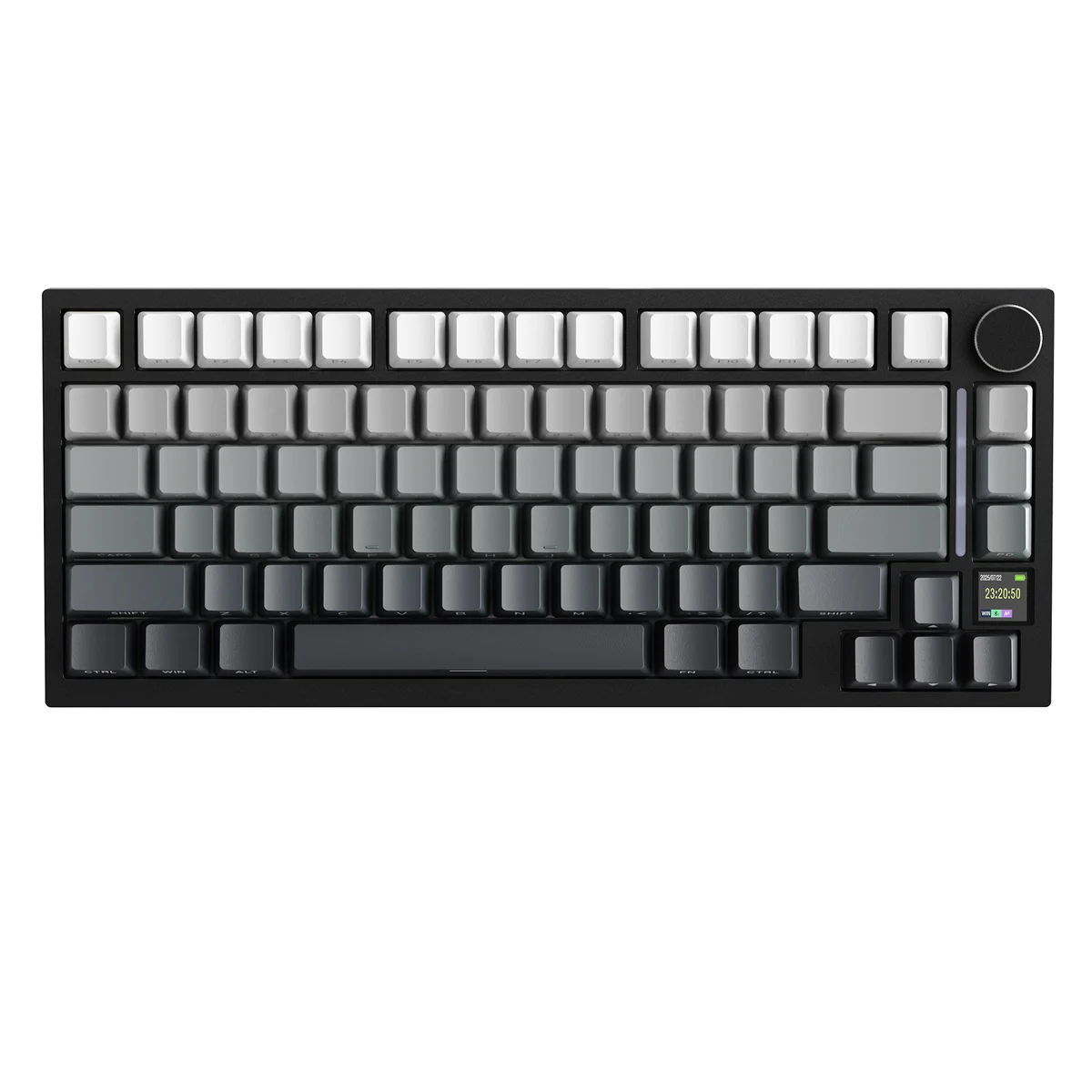 Attack Shark X820 Ultra 75% wireless mechanical keyboard in Moonlight gradient with TFT screen and knob