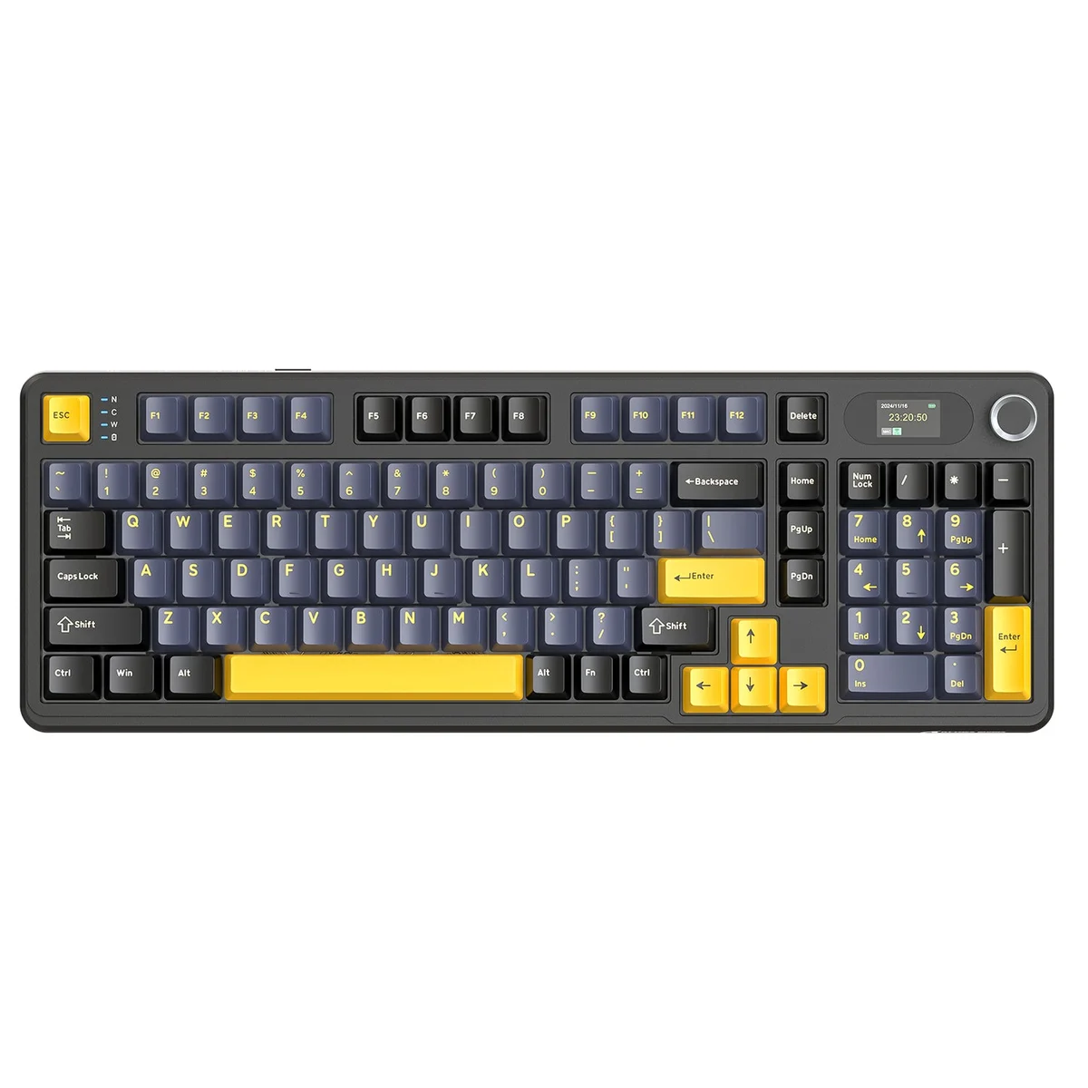 Attack Shark X98 Pro 98-key wireless mechanical keyboard in Starry Black with colour screen and knob