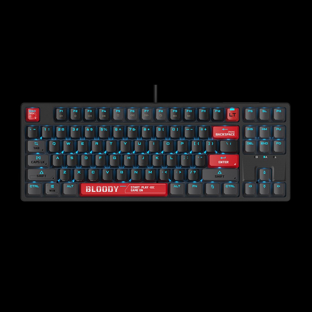 Bloody AT87 Alpha Optical Switch Mechanical Keyboard (TKL) view 1