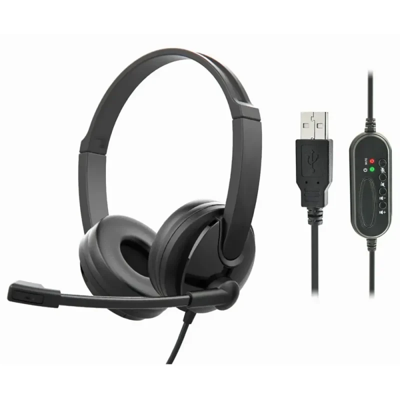 Ease EHU90 Premium USB Wired Headset with Microphone