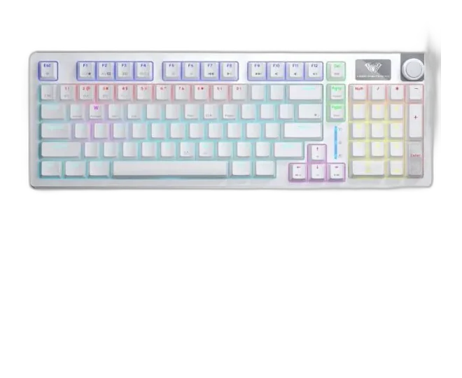 Aula S98 White 98% Tri-Mode Wireless Mechanical Keyboard - White