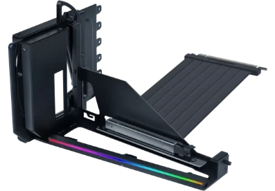 Lian Li VG4v4 4-slot vertical GPU bracket kit Black with PCIe 5.0 riser cable