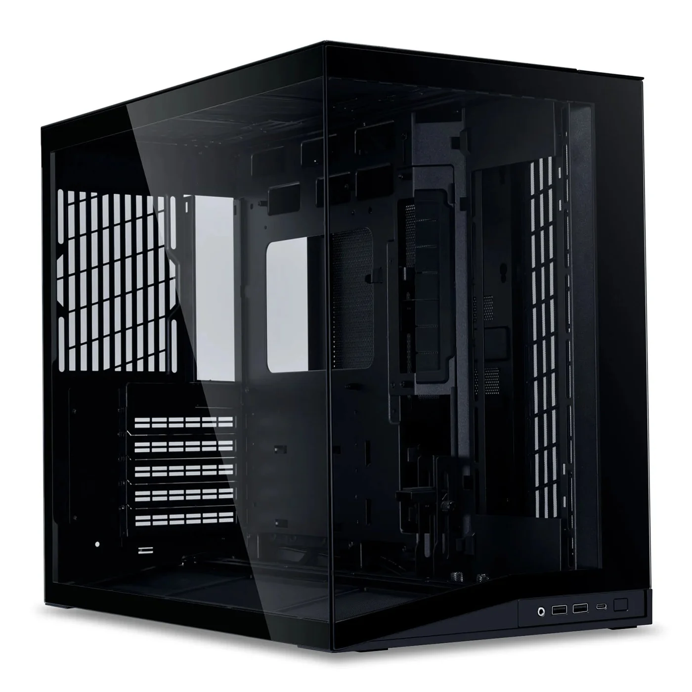 Lian Li O11D Mini V2 Black compact dual-chamber ATX case, panorama tempered glass