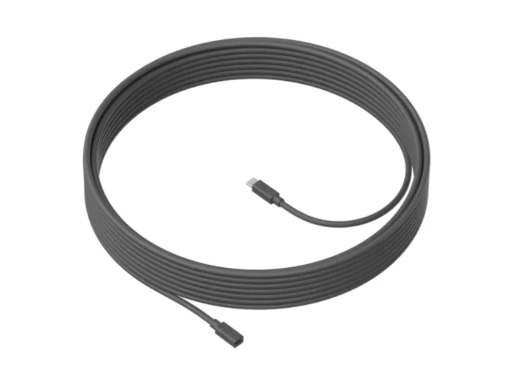 Logitech 10m MeetUp mic extension cable coiled