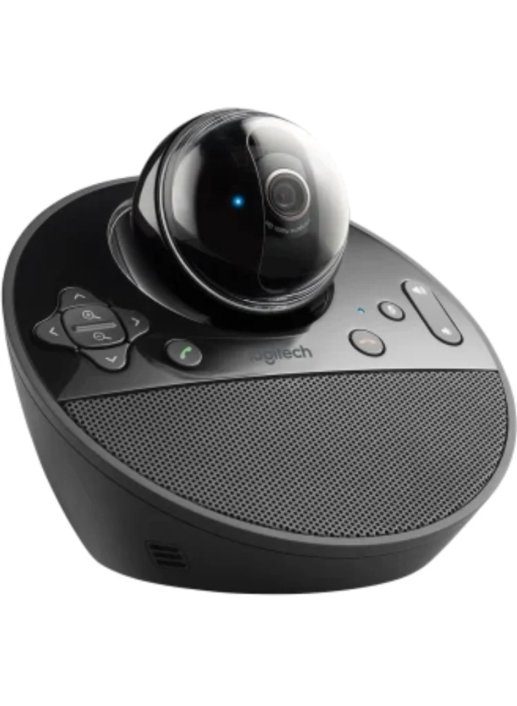Logitech BCC950 ConferenceCam dome camera on speakerphone base