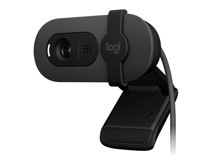 Logitech Brio 105 Full HD 1080p webcam Graphite front view