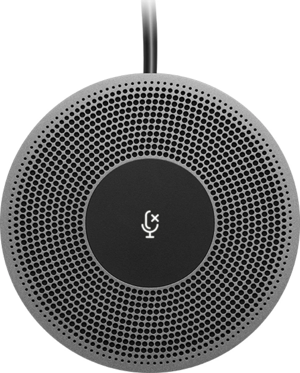 Logitech Expansion Microphone for MeetUp, graphite puck with mute icon