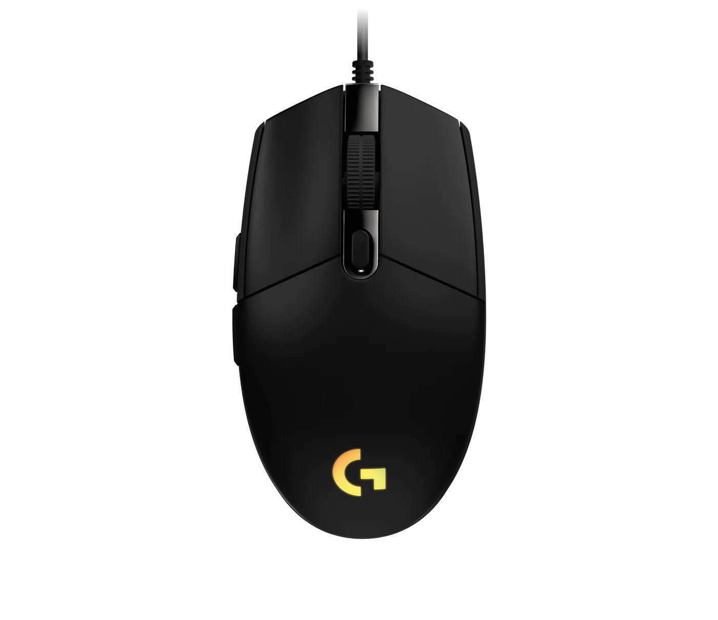 Logitech G203 LIGHTSYNC RGB Gaming Mouse Black top angle (910-005796)