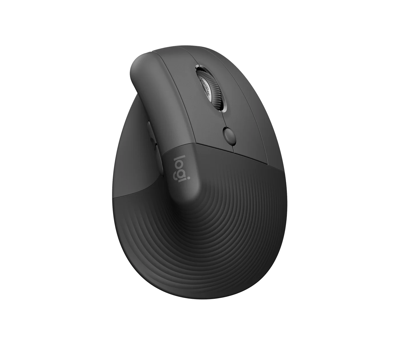 Logitech Lift Vertical Ergonomic Mouse Graphite top angle (910-006473)