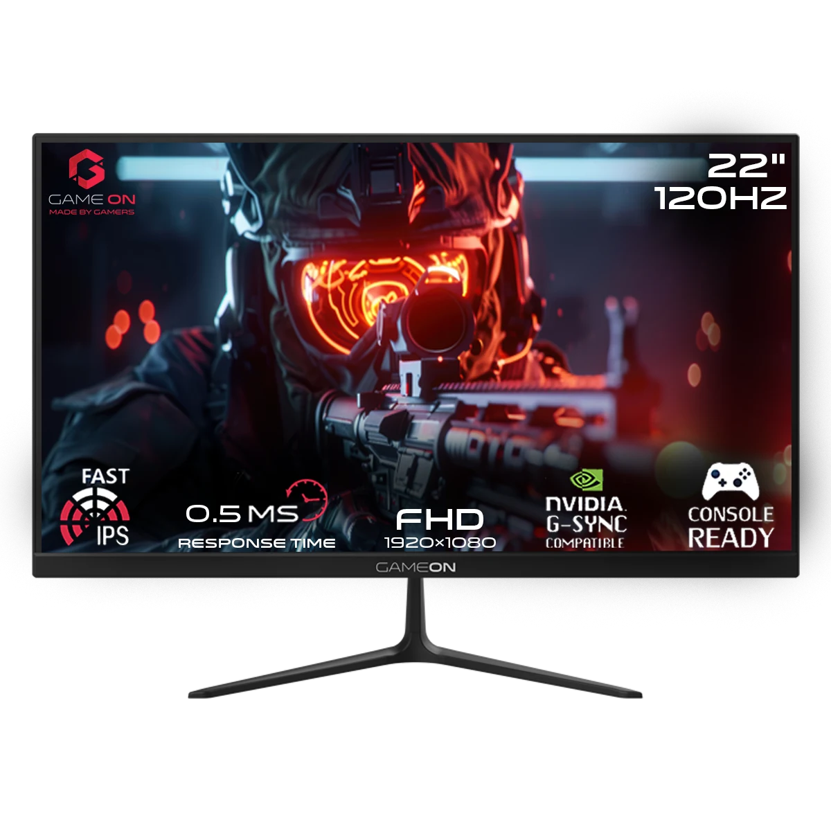 GameOn 22" FHD 120Hz Fast IPS Gaming Monitor