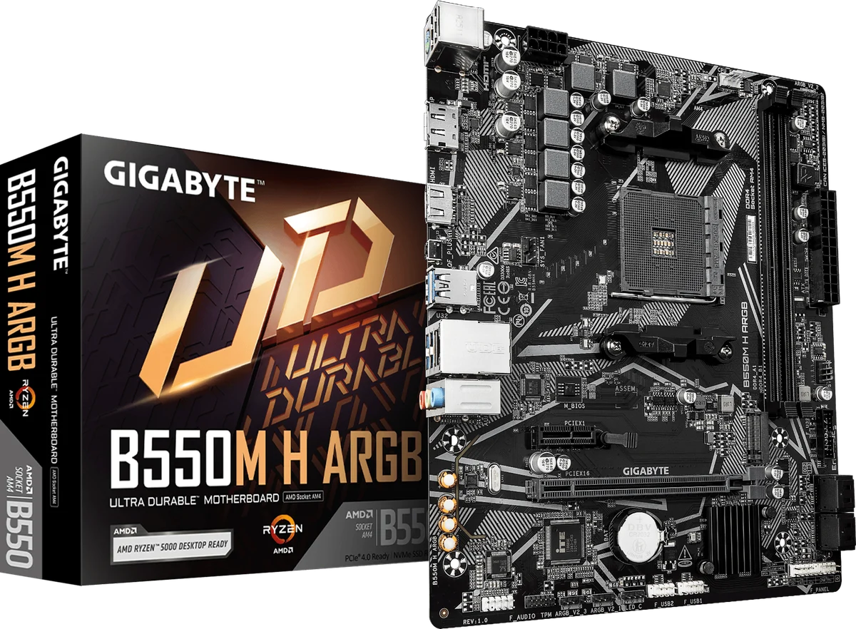 Gigabyte B550M H ARGB Motherboard