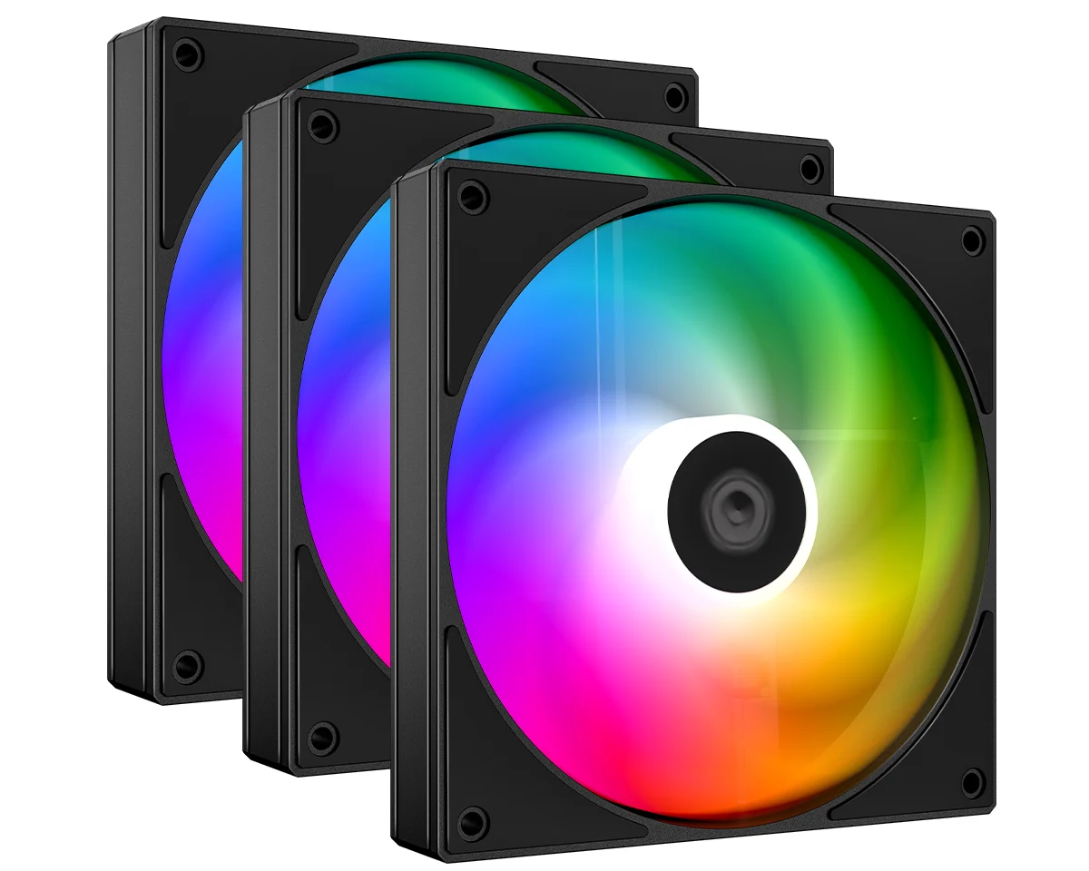 ID-COOLING AS-120-ARGB black 120mm ARGB case fan 3-pack