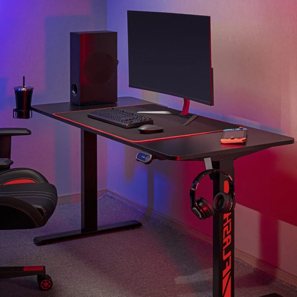 MGD-01R RGB Motorized Sit-Stand Gaming Desk