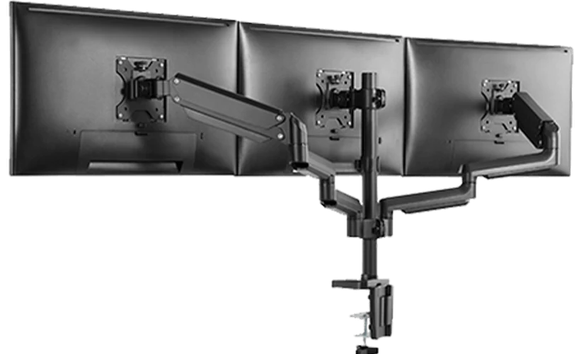 Twisted Minds TM-26-C018UP Triple Monitor Gas Spring Arm with USB Ports - Black