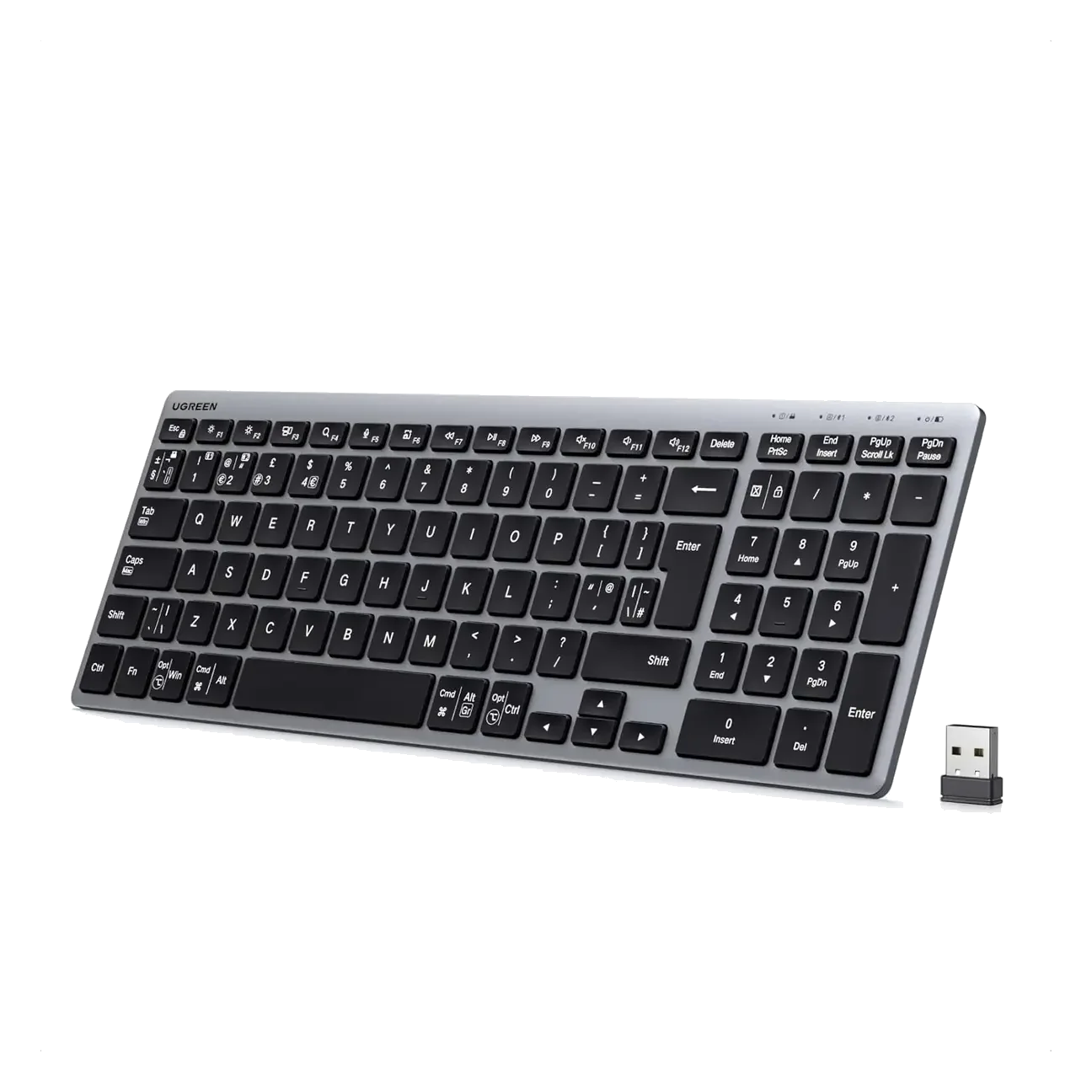 Slim Silent Wireless Keyboard 99-Key (BT 5.4 & 2.4GHz)