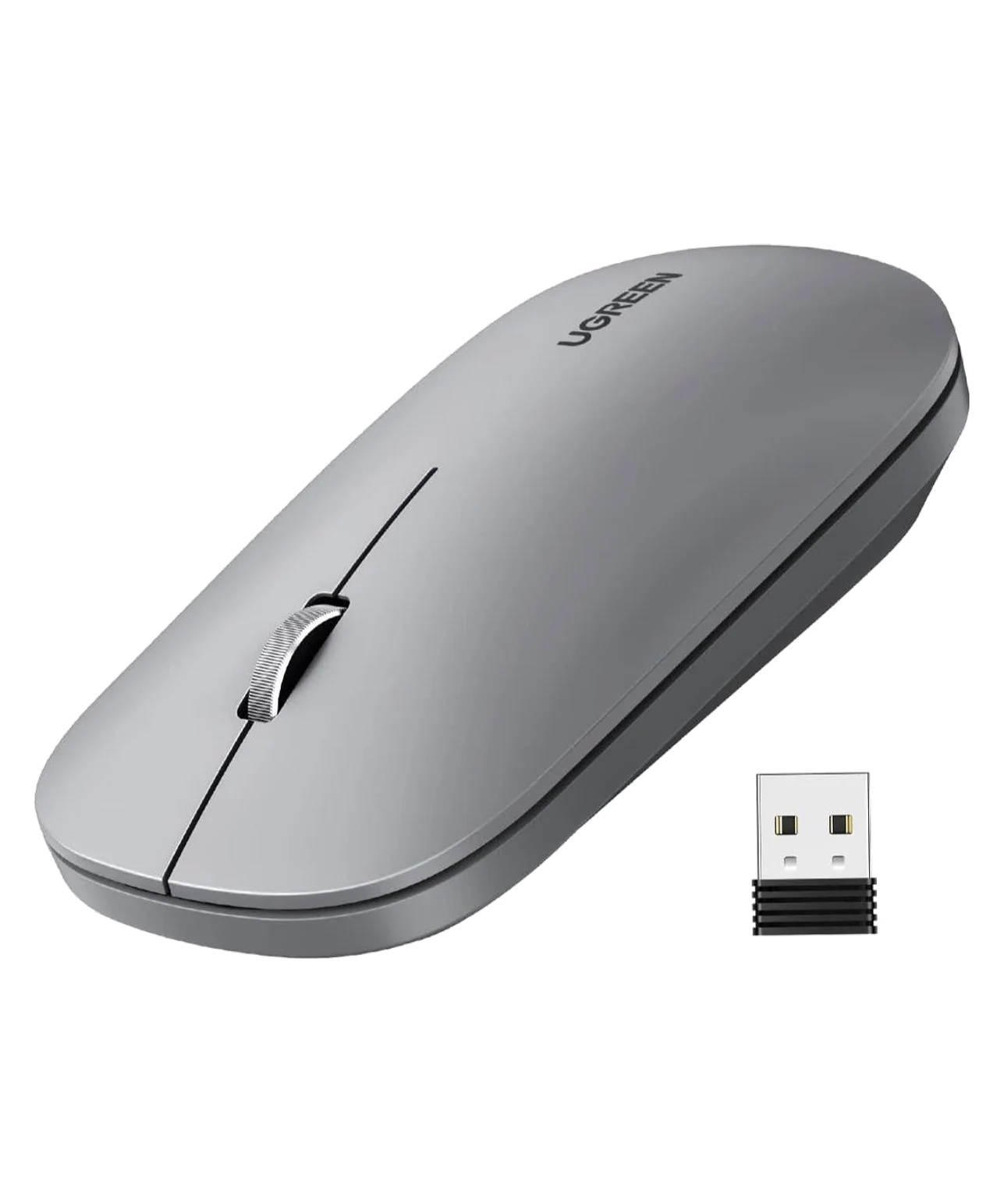 Ultra Slim Portable Wireless Mouse (Light Gray)