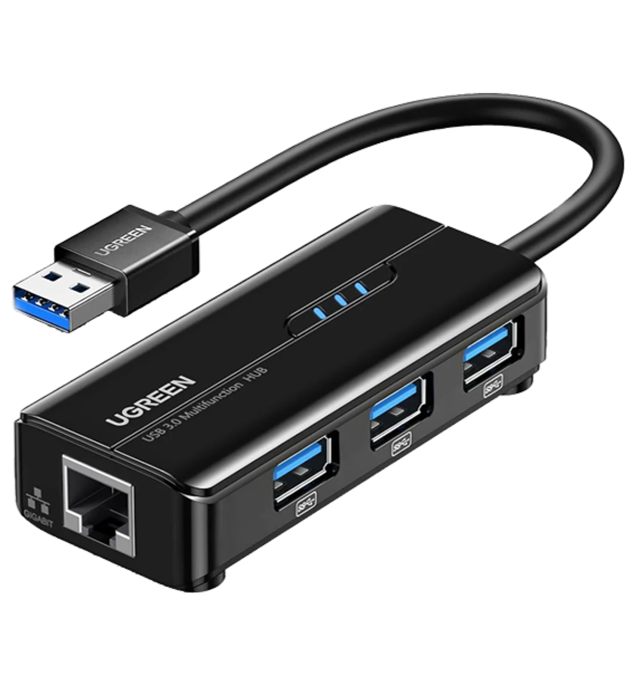 USB 3.0 Hub with Gigabit Ethernet 4-in-1 (3x USB-A + RJ45)