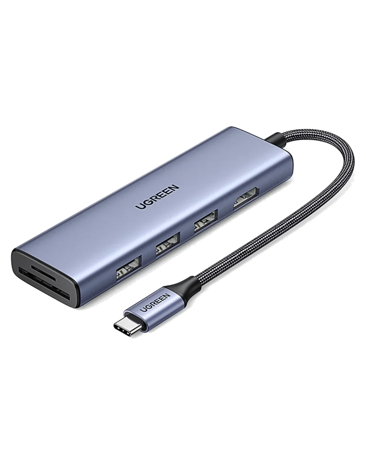 USB-C Hub, HDMI 4K@30Hz, 3x USB 3.0, SD and TF Card Reader (6-in-1)