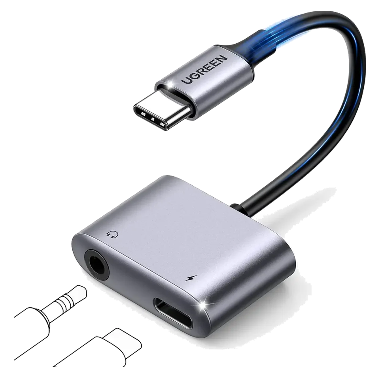 USB-C to 3.5mm Audio Adapter with PD Charging